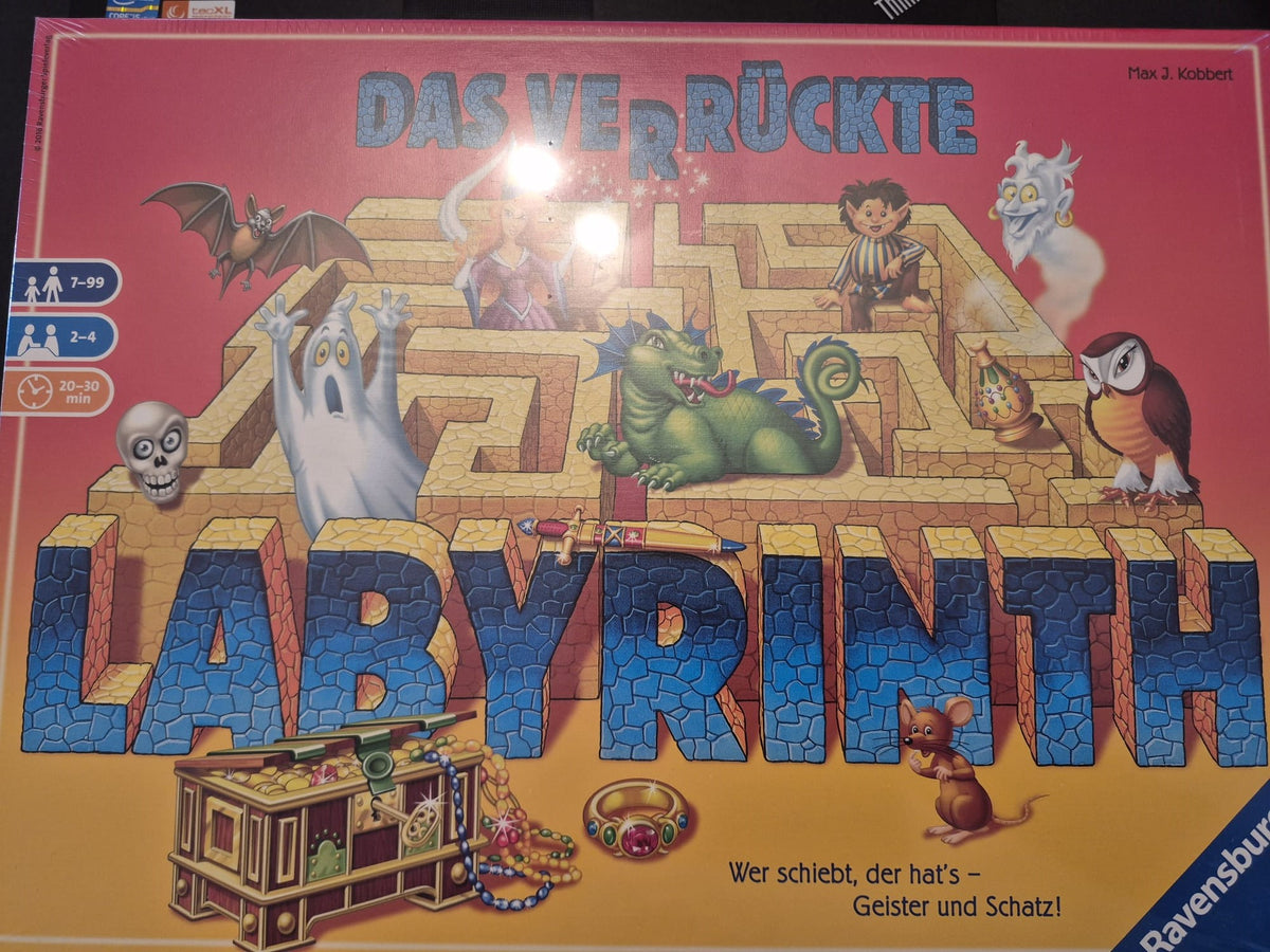 Ravensburger Das verrückte Labyrinth – Wer schiebt, der hat's! Geister & Schatz – neuwertig & vollständig