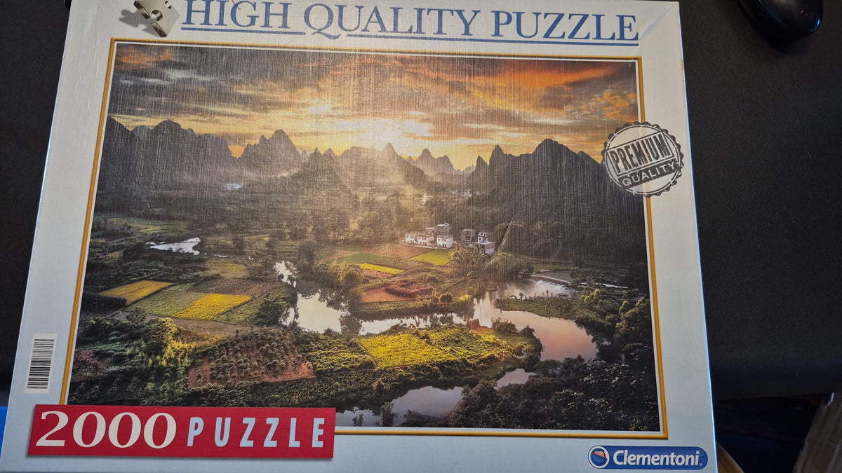 Clementoni High Quality Puzzle – Berglandschaft bei Sonnenuntergang – 2000 Teile – vollständig