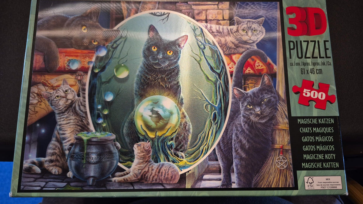 3D Puzzle – Magische Katzen – 500 Teile – vollständig