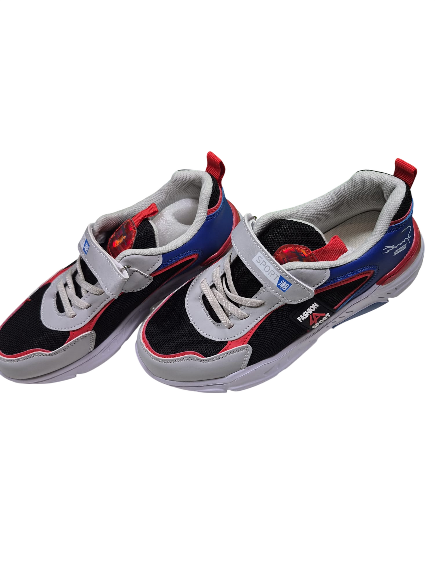 Kinder-Sportschuhe Größe 38 – Blau/Rot/Grau
