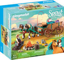 PLAYMOBIL Spirit 9477 – Vater Jim mit Kutsche – vollständig