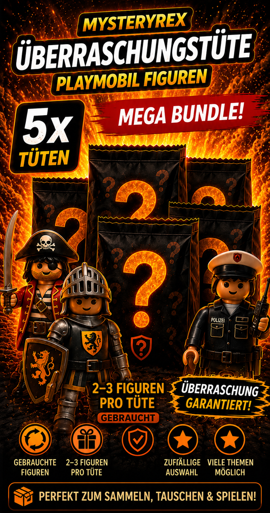 Playmobil Mysterytüte (5 Stück) – 2 bis 3 gebrauchte Figuren