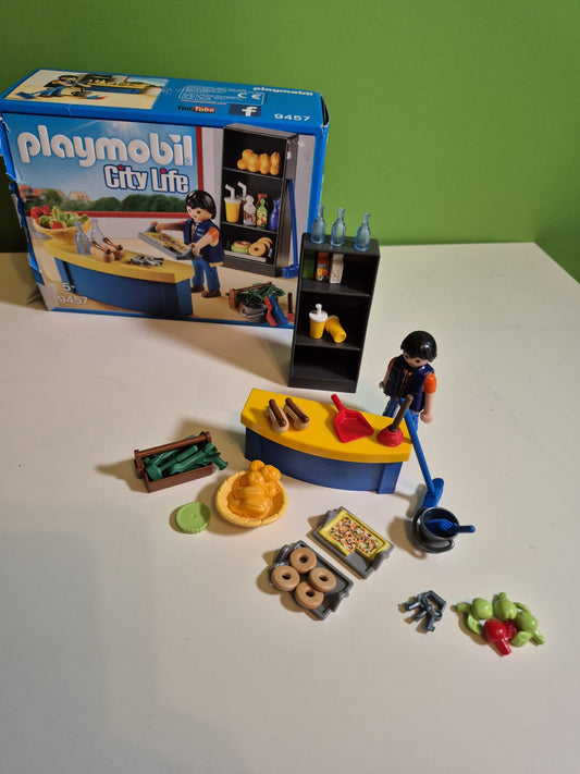 PLAYMOBIL City Life 9457 – Hausmeister mit Kiosk – unvollständig