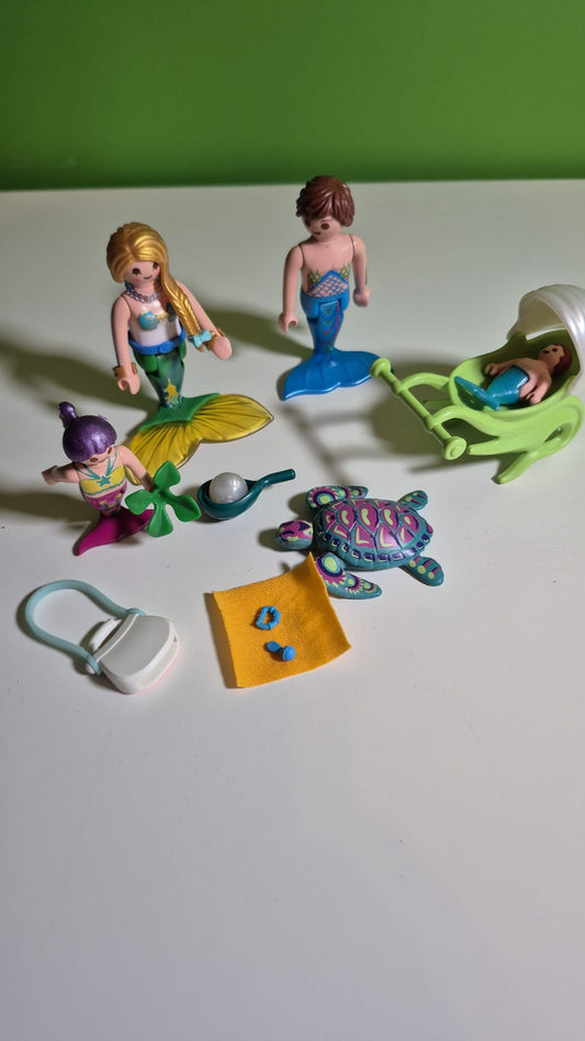 PLAYMOBIL Magic 70100 – Familie mit Muschelkinderwagen – vollständig – ohne Originalkarton & Anleitung