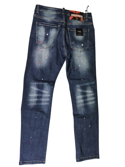 DSQUARED2 Slim Jeans Herren – Größe 46 – Destroyed Used Look – Made in Italy