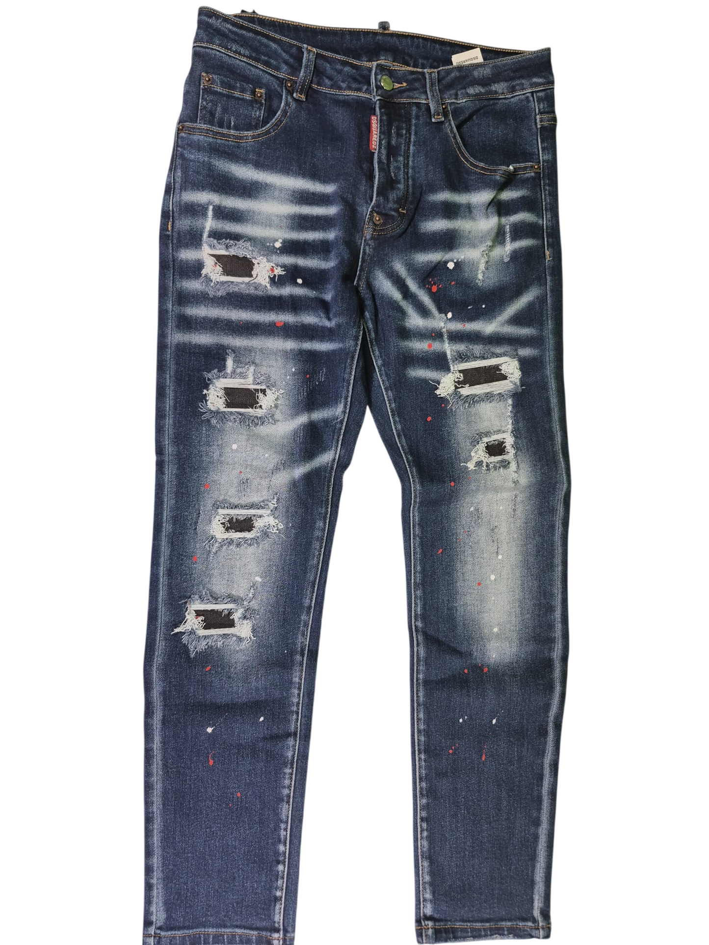 DSQUARED2 Slim Jeans Herren – Größe 46 – Destroyed Used Look – Made in Italy
